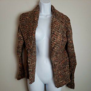 Talbots Women's Sweater Medium 50% wool Open Front